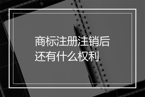 商标注册注销后还有什么权利