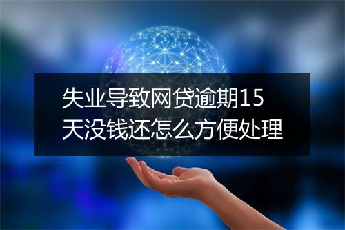 失业导致网贷逾期15天没钱还怎么方便处理