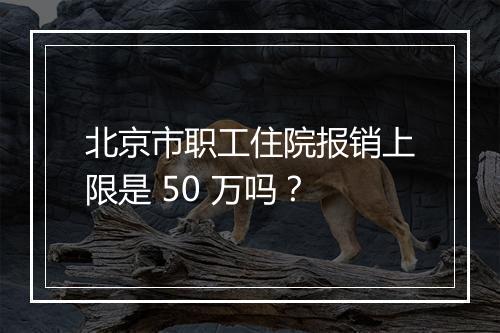 北京市职工住院报销上限是 50 万吗？