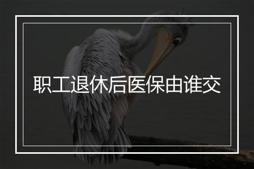 职工退休后医保由谁交