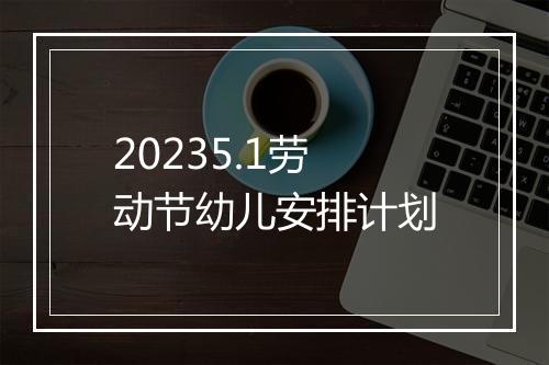 20235.1劳动节幼儿安排计划