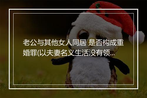 老公与其他女人同居 是否构成重婚罪(以夫妻名义生活没有领结婚证)