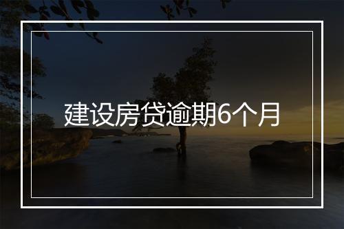 建设房贷逾期6个月