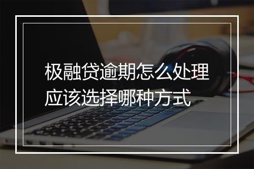 极融贷逾期怎么处理应该选择哪种方式