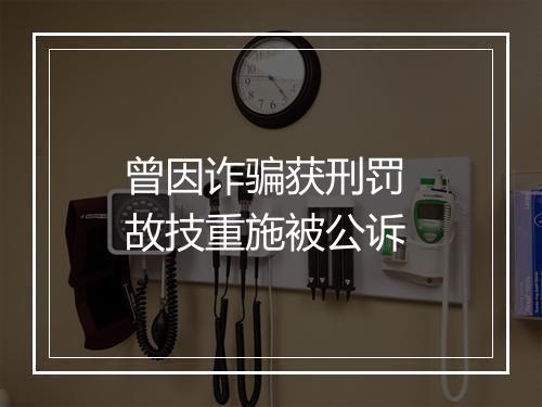曾因诈骗获刑罚 故技重施被公诉