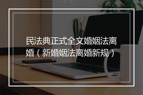 民法典正式全文婚姻法离婚（新婚姻法离婚新规）