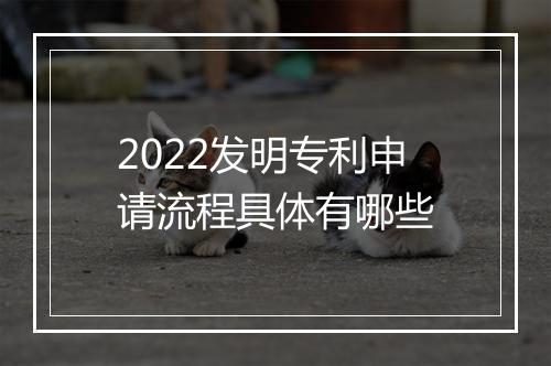 2022发明专利申请流程具体有哪些