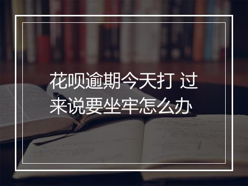 花呗逾期今天打 过来说要坐牢怎么办