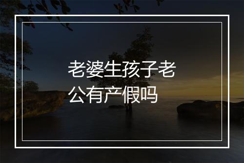 老婆生孩子老公有产假吗