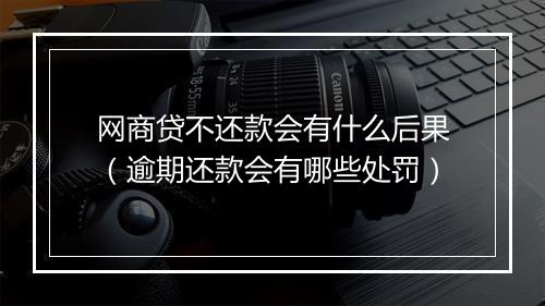 网商贷不还款会有什么后果（逾期还款会有哪些处罚）
