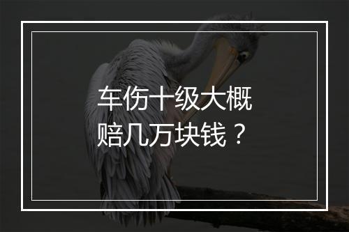 车伤十级大概赔几万块钱？