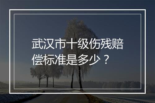 武汉市十级伤残赔偿标准是多少？