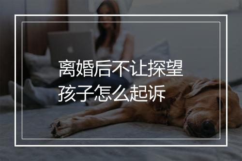 离婚后不让探望孩子怎么起诉