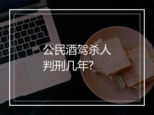 公民酒驾杀人判刑几年?