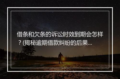 借条和欠条的诉讼时效到期会怎样？(揭秘逾期借款纠纷的后果)