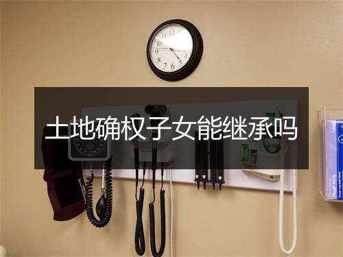 土地确权子女能继承吗