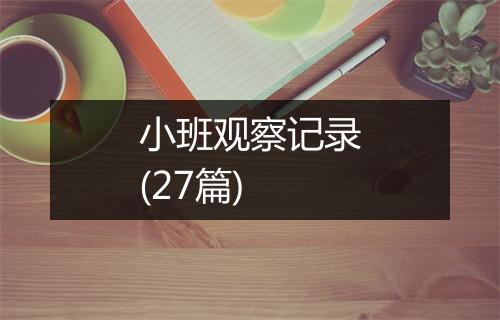 小班观察记录(27篇)