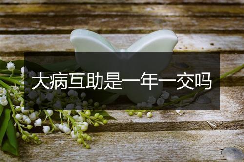 大病互助是一年一交吗