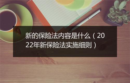 新的保险法内容是什么（2022年新保险法实施细则）