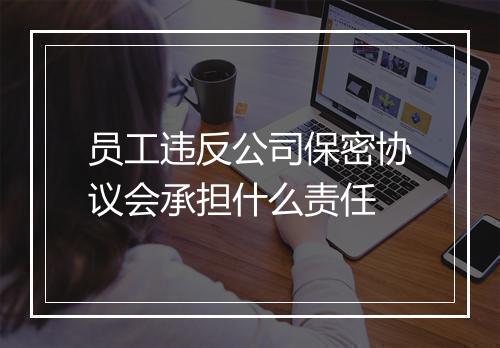 员工违反公司保密协议会承担什么责任