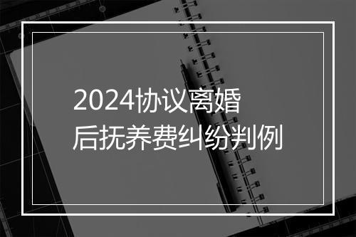 2024协议离婚后抚养费纠纷判例