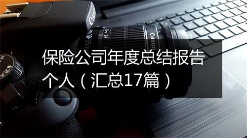 保险公司年度总结报告个人（汇总17篇）