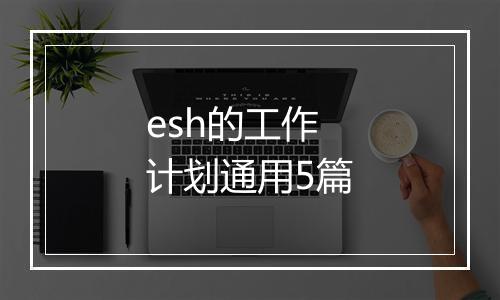 esh的工作计划通用5篇