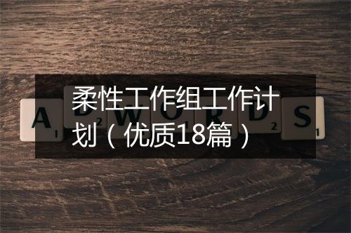柔性工作组工作计划（优质18篇）
