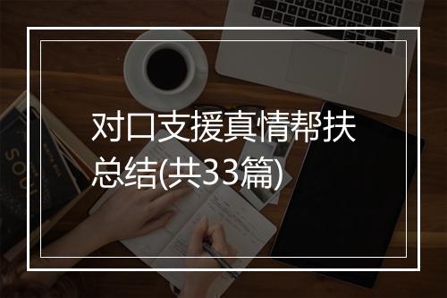 对口支援真情帮扶总结(共33篇)
