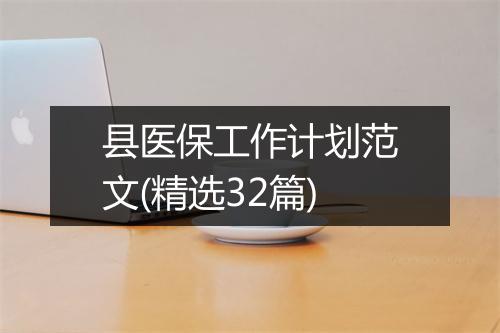 县医保工作计划范文(精选32篇)