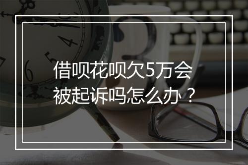 借呗花呗欠5万会被起诉吗怎么办？