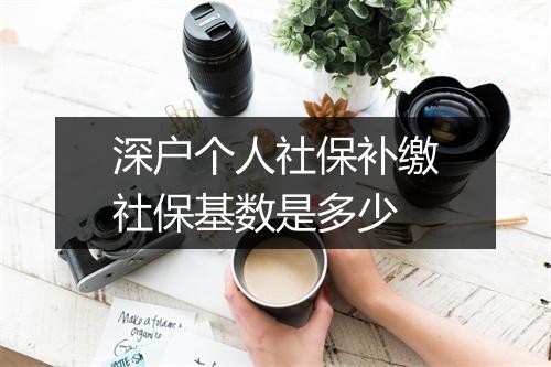 深户个人社保补缴社保基数是多少