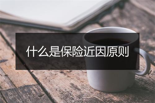 什么是保险近因原则