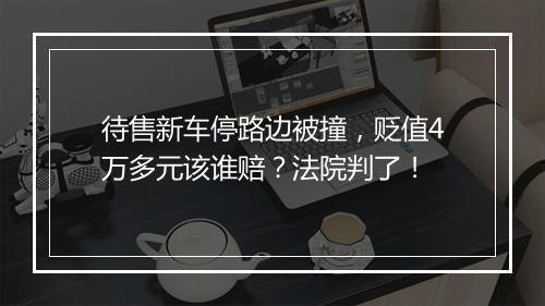 待售新车停路边被撞，贬值4万多元该谁赔？法院判了！
