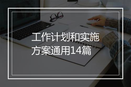 工作计划和实施方案通用14篇