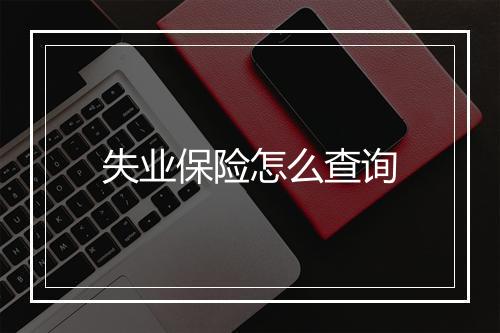失业保险怎么查询