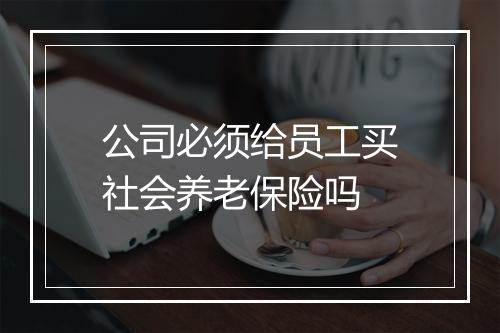 公司必须给员工买社会养老保险吗
