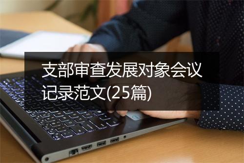 支部审查发展对象会议记录范文(25篇)