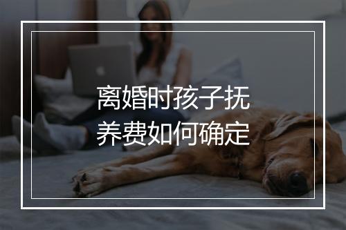 离婚时孩子抚养费如何确定