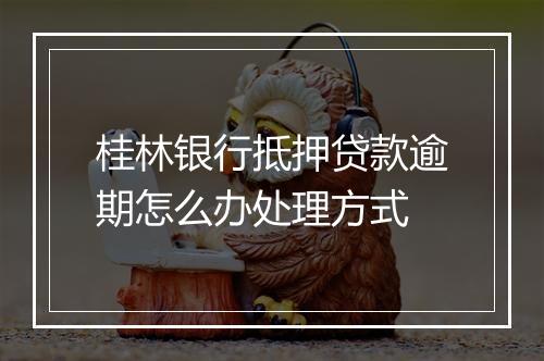 桂林银行抵押贷款逾期怎么办处理方式