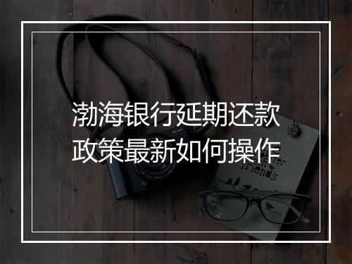 渤海银行延期还款政策最新如何操作