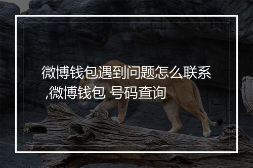 微博钱包遇到问题怎么联系 ,微博钱包 号码查询