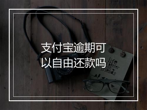 支付宝逾期可以自由还款吗