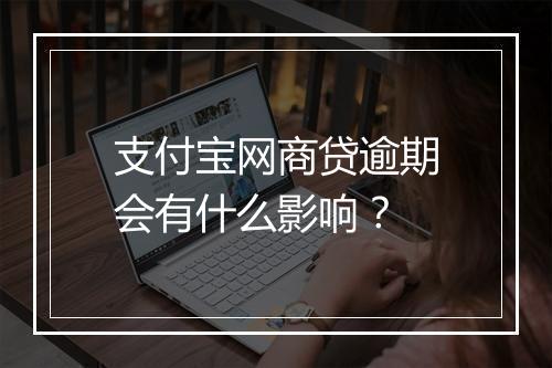 支付宝网商贷逾期会有什么影响？