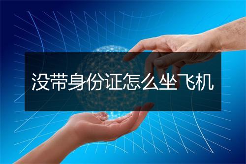 没带身份证怎么坐飞机