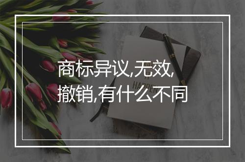 商标异议,无效,撤销,有什么不同