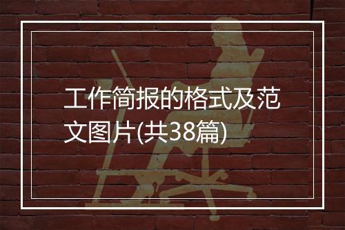 工作简报的格式及范文图片(共38篇)