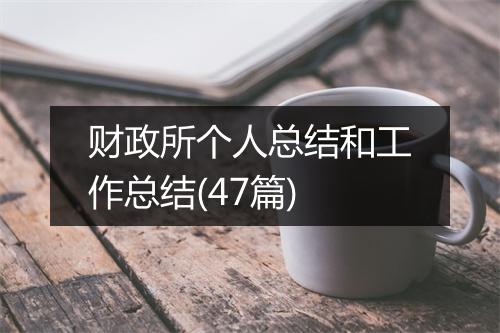 财政所个人总结和工作总结(47篇)