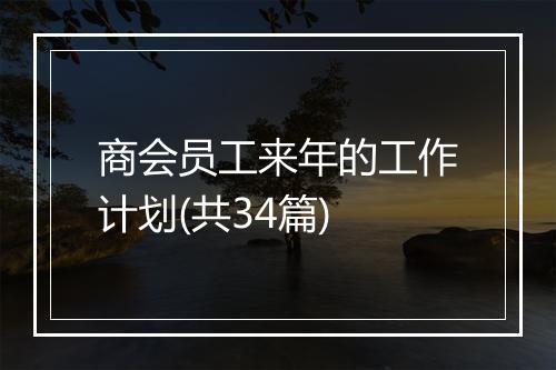 商会员工来年的工作计划(共34篇)