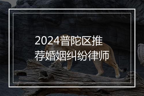 2024普陀区推荐婚姻纠纷律师